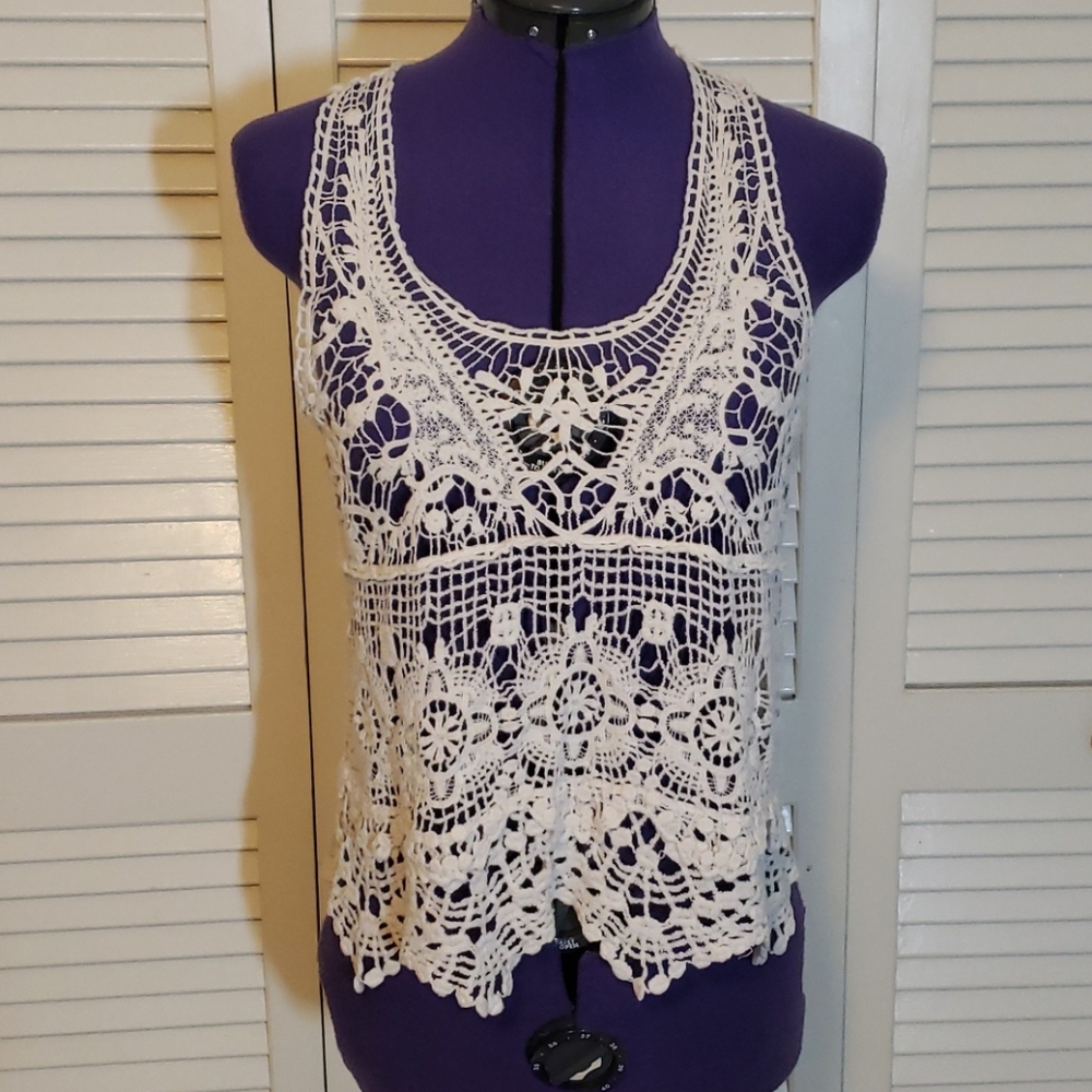 No Boundaries Crochet  tank top